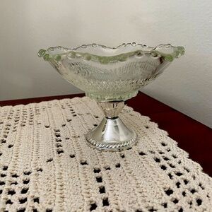 Vintage Duchin Sterling Silver & Glass Compote/Candy Dish